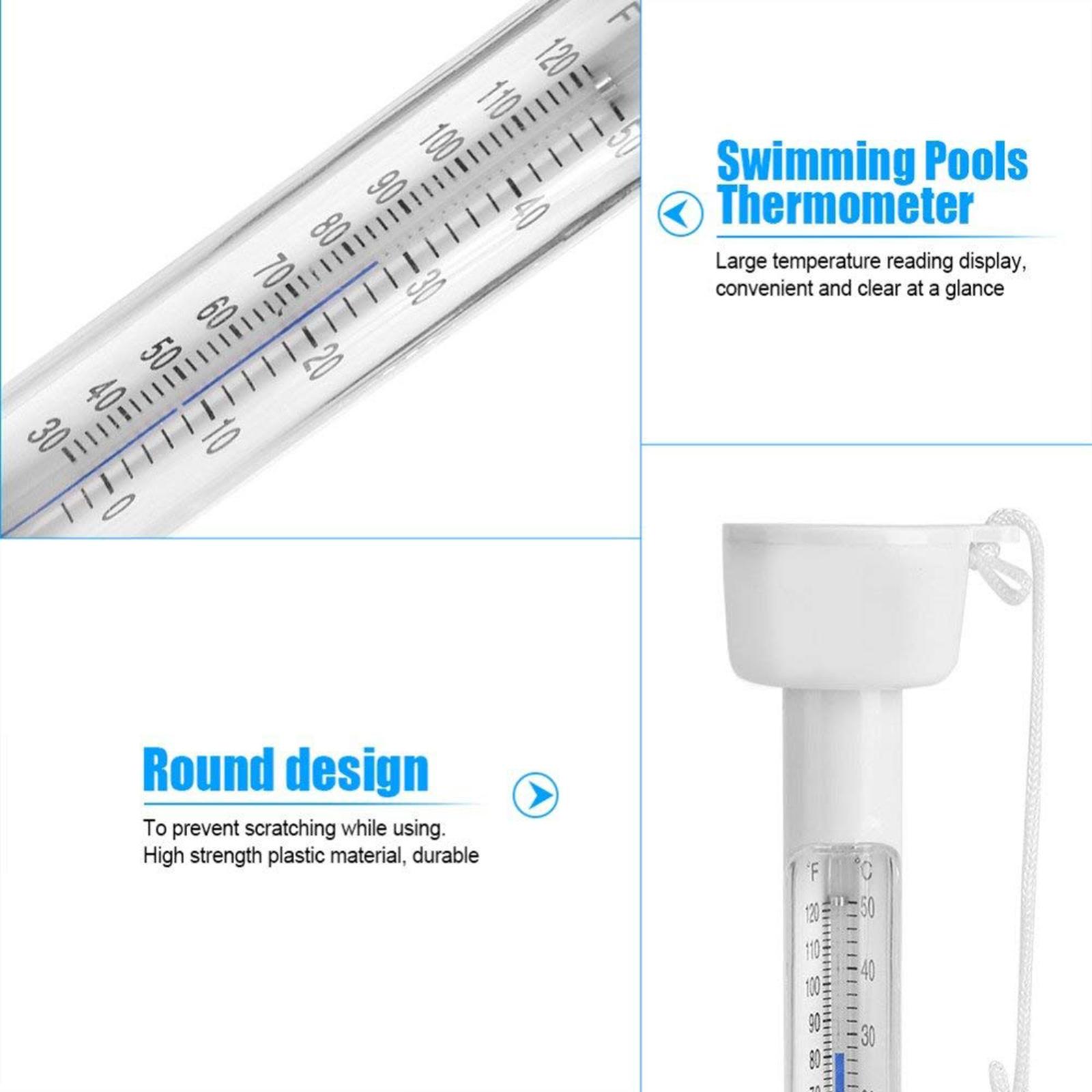 Aquarium Thermometer - Grote drijvende zwembadthermometer van plastic, watertemperatuurindicator