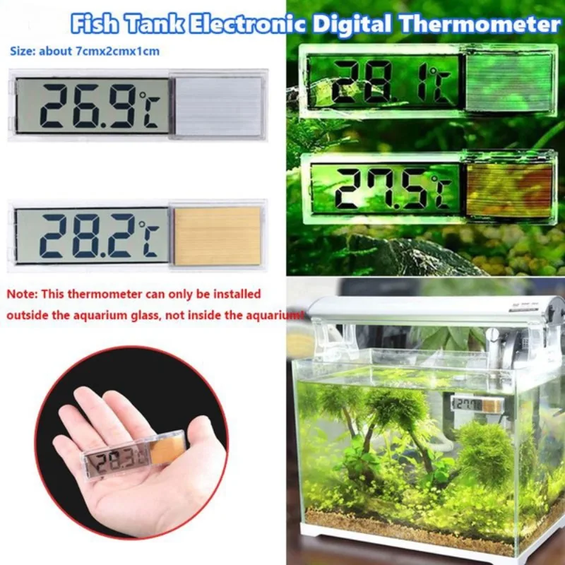 Aquarium Thermometer - 1-delige aquariumthermometer Elektronische digitale aquariumtemperatuurmeting Aquariumaccessoires