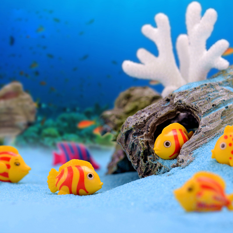 Aquarium Fish Cartoon - 5 stks Mini Vis Miniatuur Beeldje