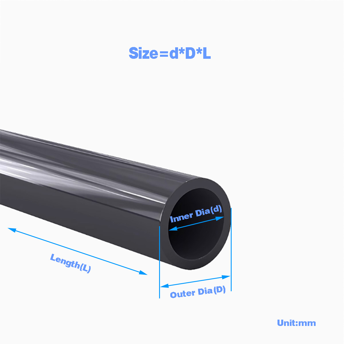 Aquarium Fish Black - Zwart PVC Plastic Pijp Holle Buis/Aquarium