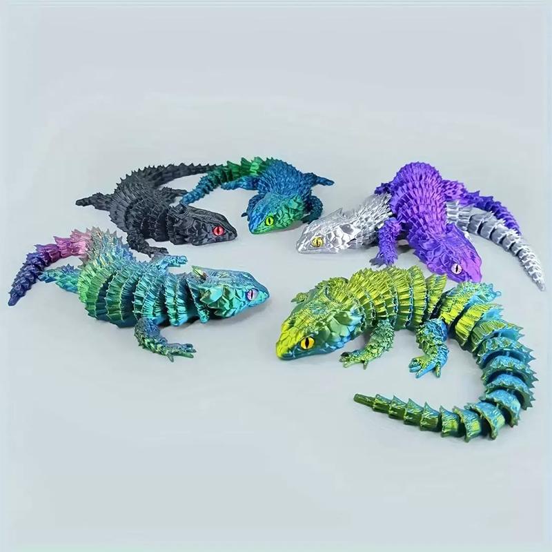 Aquarium Fish Cartoon - 3D-geprinte aaneengesloten hagedisbeeldjes, beweegbare cartoonfiguren, creatieve