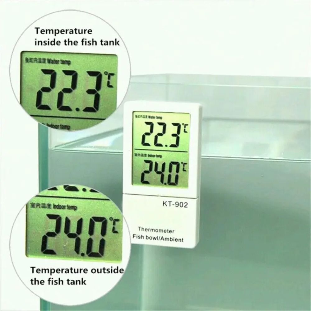 Aquarium Thermometer - LCD digitaal display Mini aquariumthermometer Drijvende