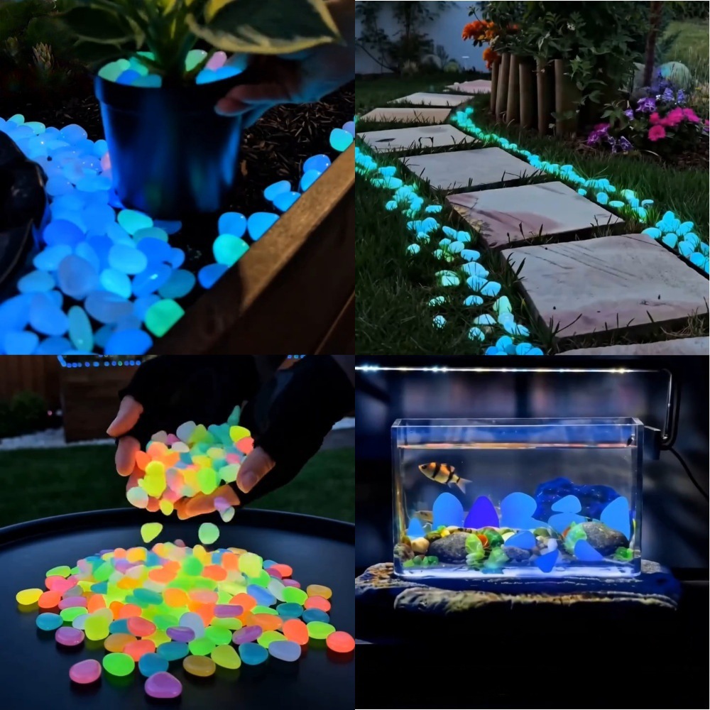 Aquarium Fish Cartoon - Kleurrijke, in het donker gloeiende, lichtgevende