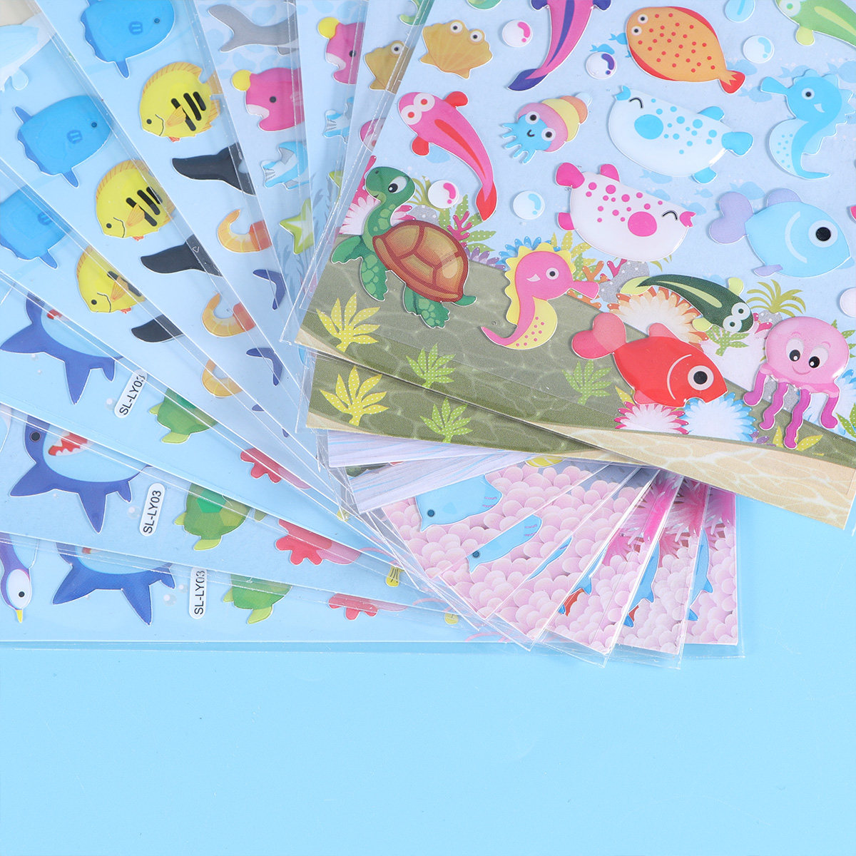 Aquarium Fish Cartoon - 10 vellen cartoon visstickers kind kinderen