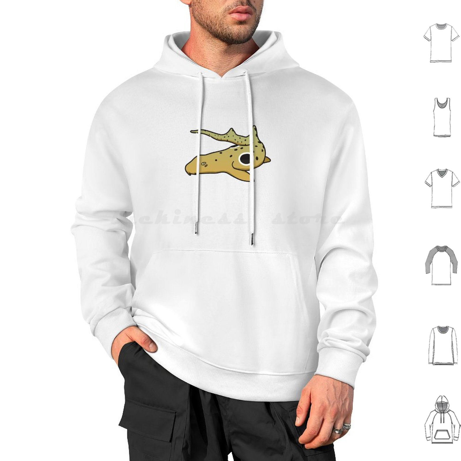 Aquarium Fish Drawing - Epaulette Shark Drawing Hoodies met lange