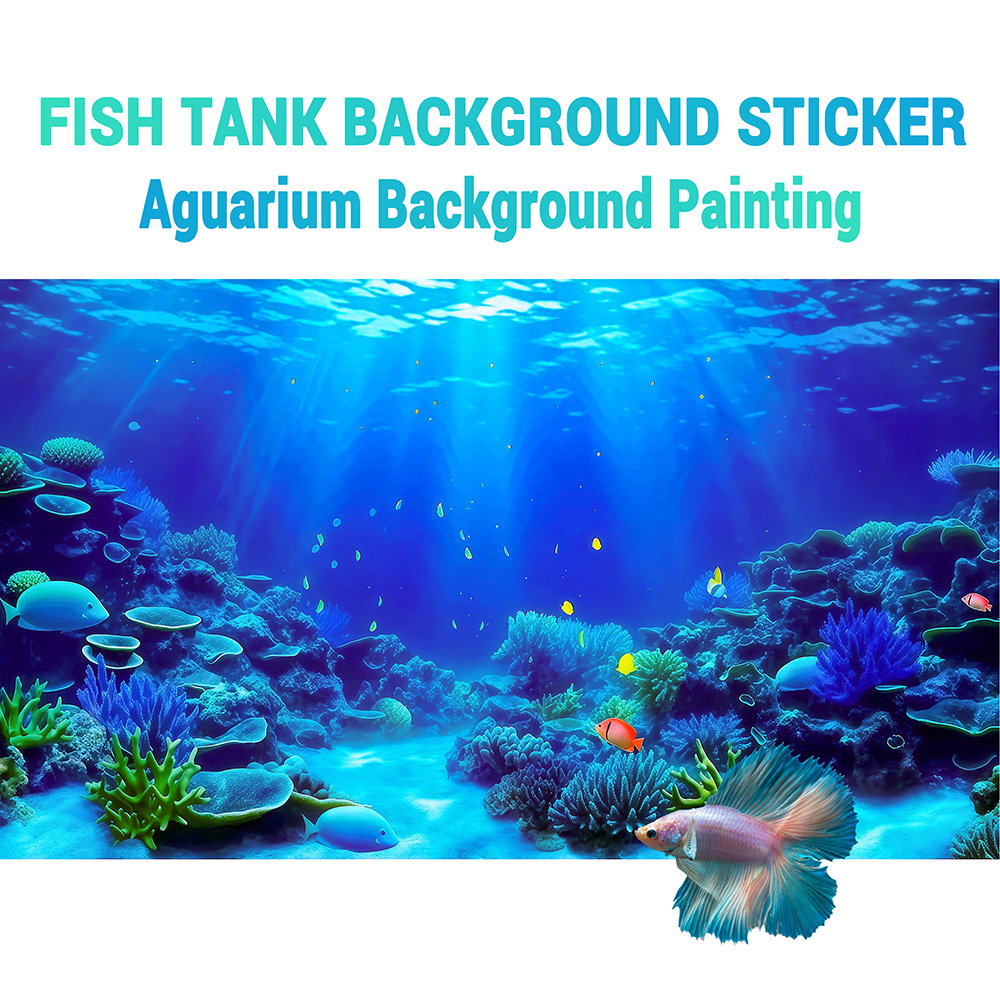 Aquarium Fish Paradise - Coral Paradise, Achtergrondafbeelding voor aquarium, Aquariumsticker,