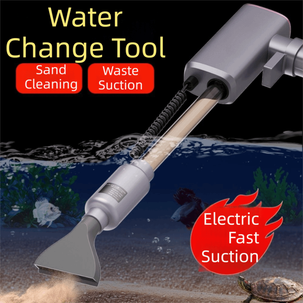 Aquarium Fish Maintenance - Automatische aquariumstofzuiger, elektrisch, extreem lange batterijduur,
