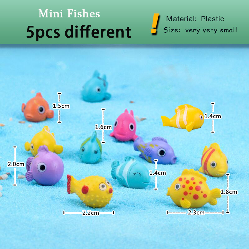 5 stks Mini Vis Miniatuur Beel - Aquarium Fish Cartoon recensie en prijs