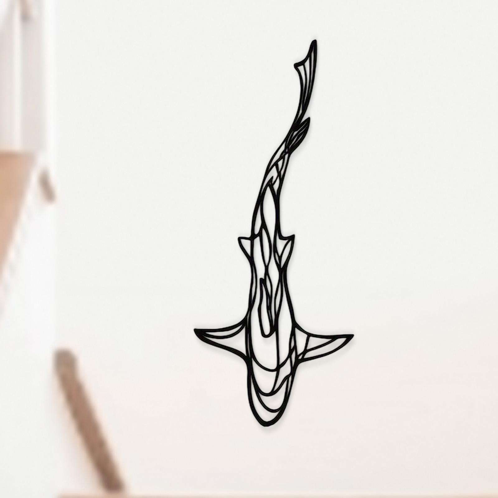 Metalen wandsculptuur Zwarte v - Aquarium Fish Black recensie en prijs