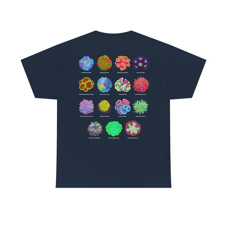 Shirt met 15 koralen op de rug - Aquarium Fish Cartoon recensie en prijs