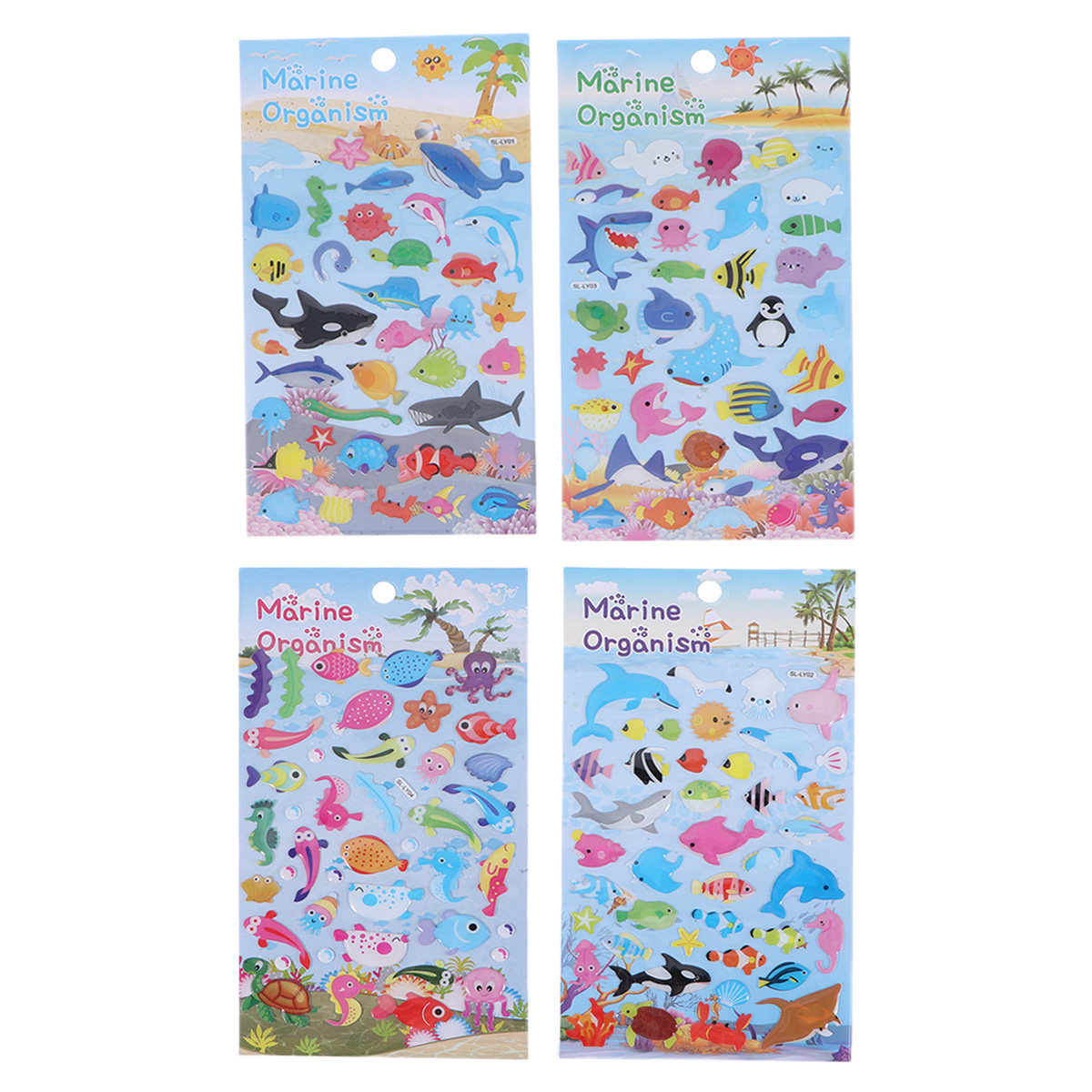 10 vellen cartoon visstickers  - Aquarium Fish Cartoon recensie en prijs