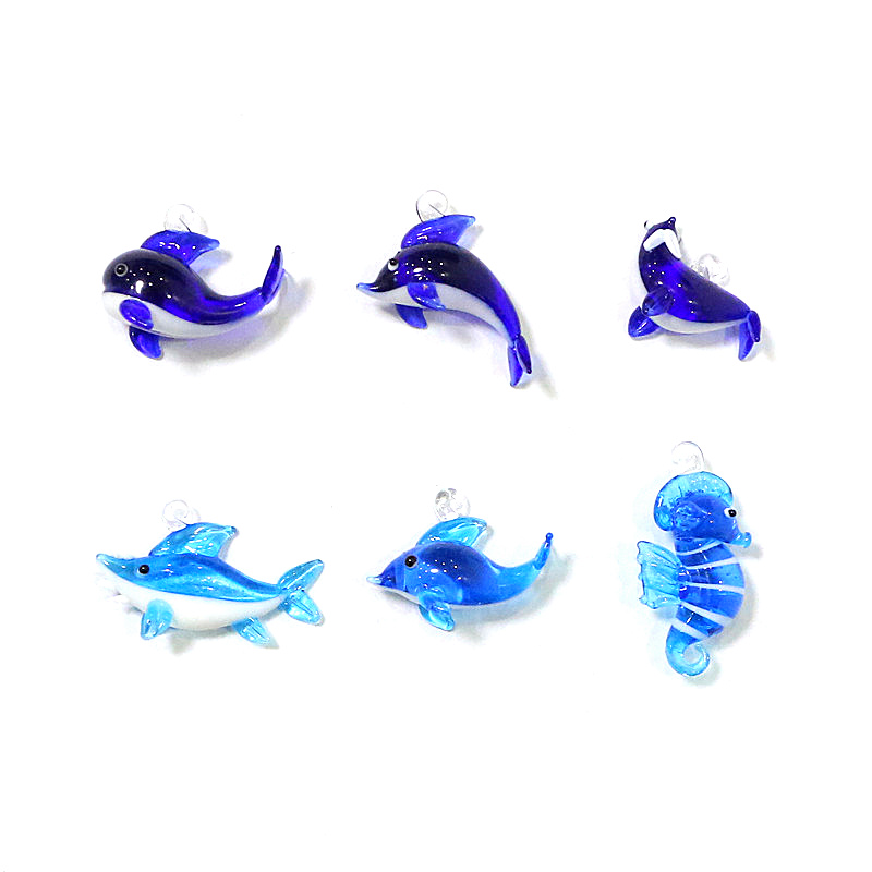 6 glazen hangers met leuke zee - Aquarium Fish Shark recensie en prijs