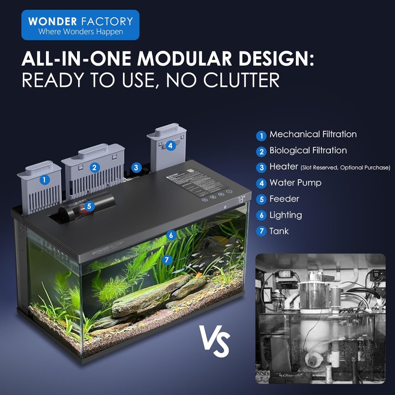 Slim Aquarium, Glazen Visbak,  - Aquarium Fish Feeder Automatic recensie en prijs